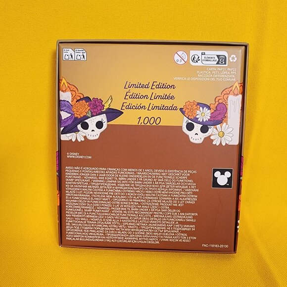 Loungefly Disney Minnie & Daisy Day Of The Dead Glow In The Dark LE Enamel Pin - Picture 6 of 9